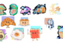 create cute sticker designs for your brand or personal use